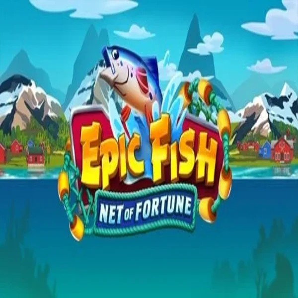 Epic Fish Net of Fortune slot logo by Quickspin at Spinorhino CasinoEpic Fish Net of Fortune