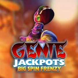 Official Jackpots logo: Genie Jackpots: Big Spin Frenzy by Blueprint Gaming at Spinorhino Casino