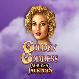 Golden Goddess Megajackpots slot logo by IGT at Spinorhino Casino