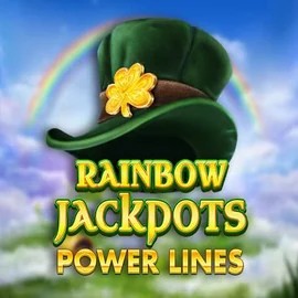 Rainbow Jackpots Power Lines logo – Jackpots by Red Tiger Gaming at Spinorhino Casino